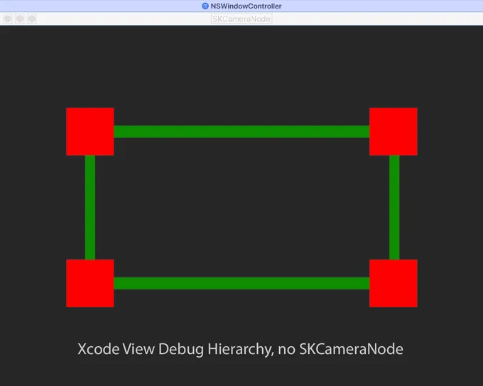 Xcode View Debug Hierarchy without SKCameraNode