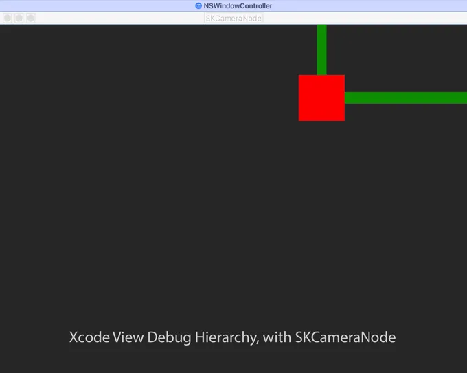 Xcode View Debug Hierarchy with SKCameraNode