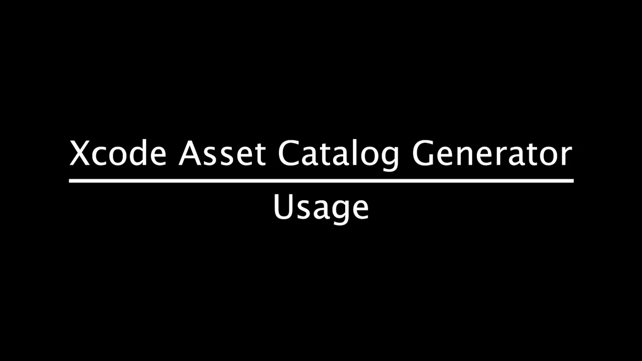 Xcode Asset Catalog Generator